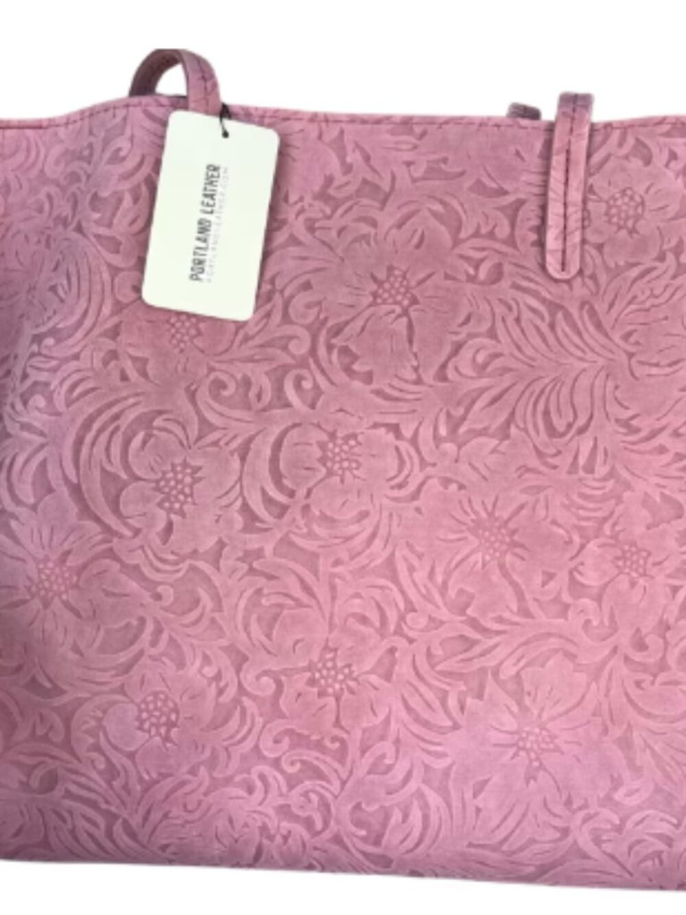 NWT Portland Leather Goods Large August Tote -  HOLLYHOCK (New in Box)